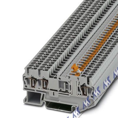клеммы многоуровневые фото пружинный зажим st 2,5-twin-mt bu
