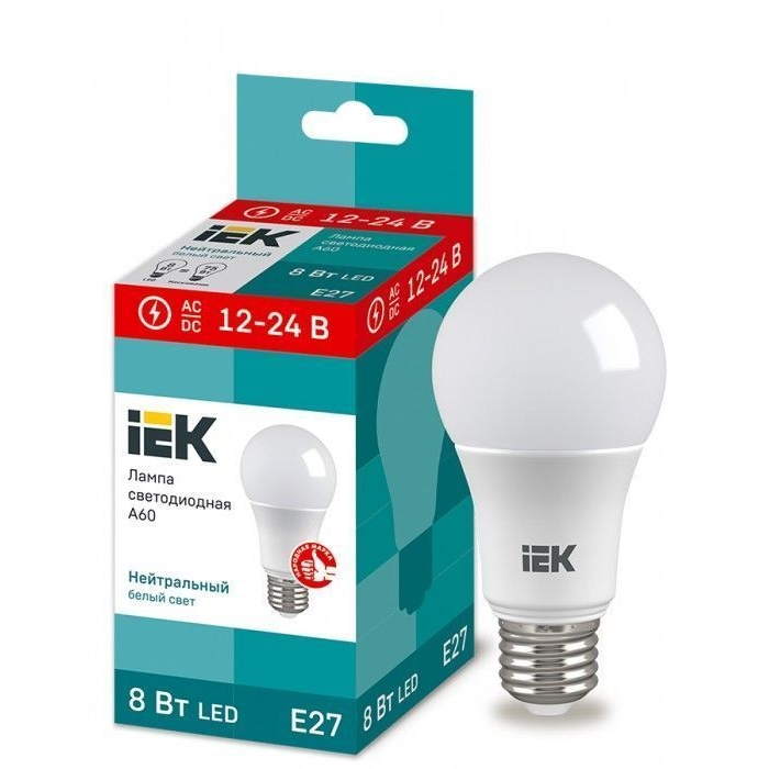 На фото: LED лампы и светильники lle-a60-08-12-24-40-e27 IEK (ИЭК) 