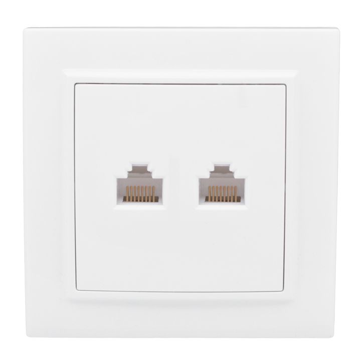 На фото: минск розетка rj-45+phone сп белая ekf ЭКФ (ЕКФ)