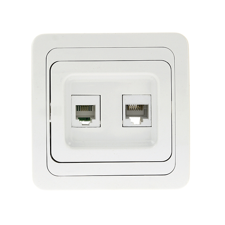 На фото: лондон розетка rj-45+phone белая ekf ЭКФ (ЕКФ)