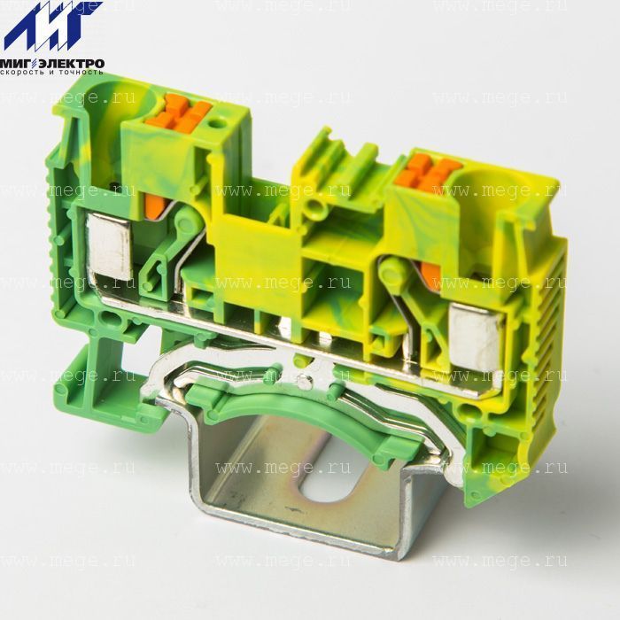 На фото: пружинные клеммы заземления ds6-pe-01p-1c-00a(h) DEGSON (Дегсон) 