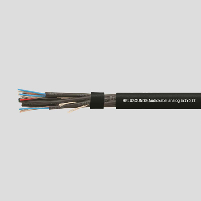 На фото: аудиокабель audiokabel 4x2x0,22 sw HELUKABEL