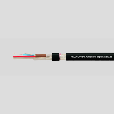 На фото: аудиокабель audiokabel 12x2x0,22 sw HELUKABEL