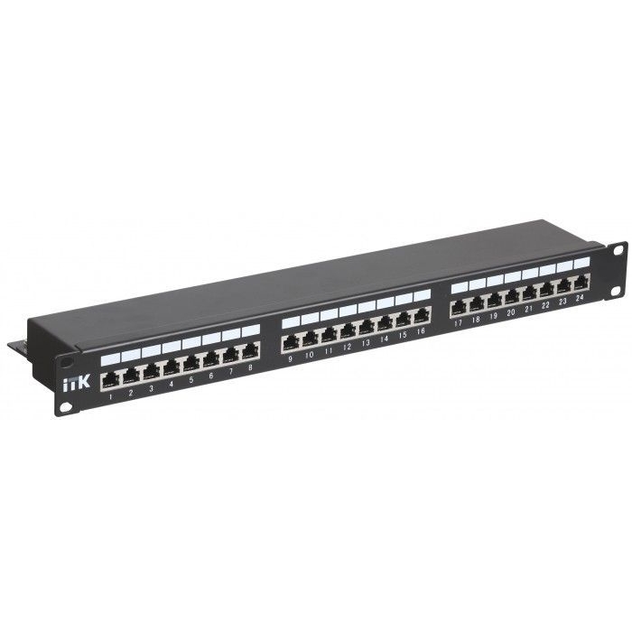 На фото: патч панели pp24-1uc5es-d05 IEK (ИЭК)