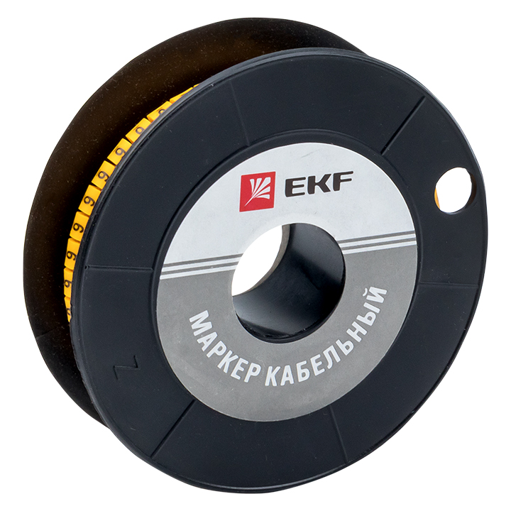 На фото: маркер кабельный 2,5 мм2 "6" (1000 шт.) (ес-1) ekf ЭКФ (ЕКФ)