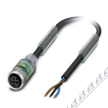 кабели с установленными разъемами sac-3p- 5,0-pur/m12fs-2l