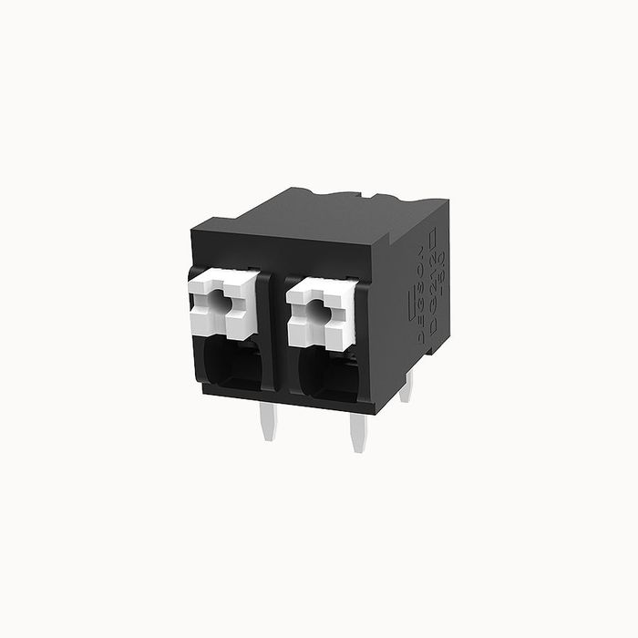 На фото клеммник нажимной на плату DG212R-THR-5.0-02P-13-100Z(H) DEGSON (Дегсон) 
