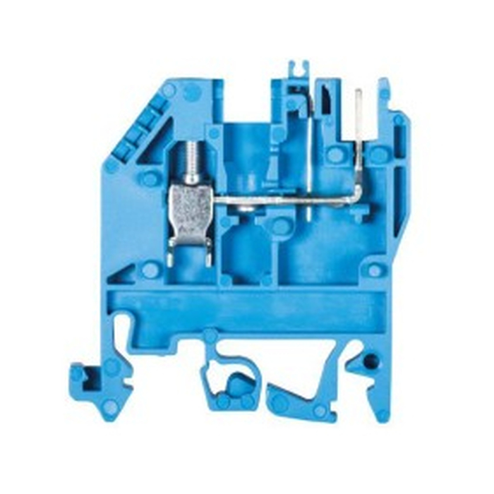 Клемма для подключения внешнего разъема, тип фиксации провода: винтовой, номинальное сечение: 2,5 мм кв., 12A, 250V, ширина: 5 мм, цвет: синий, тип монтажа: DIN35 57.503.3055.6 актуальное фото