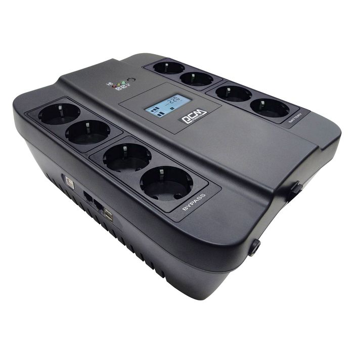 На фото: ИБП источник бесперебойного питания spd-750u lcd usb POWERCOM SPIDER для компьютера/техники/аппаратуры