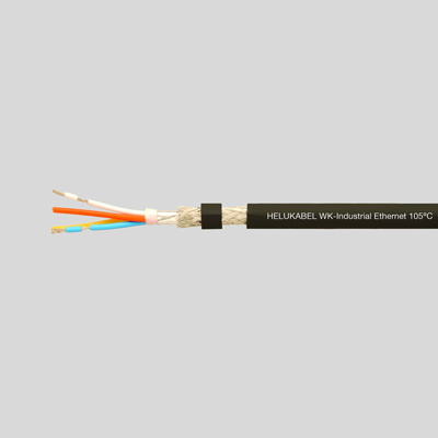 На фото: EtherNet кабель автоматизации profinet (b) flexibe 105°c Helukabel 