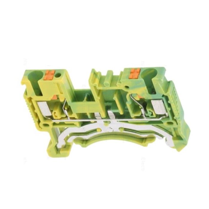 На фото: пружинные клеммы заземления ds2.5-pe-01p-1c-00z(h) DEGSON (Дегсон) 