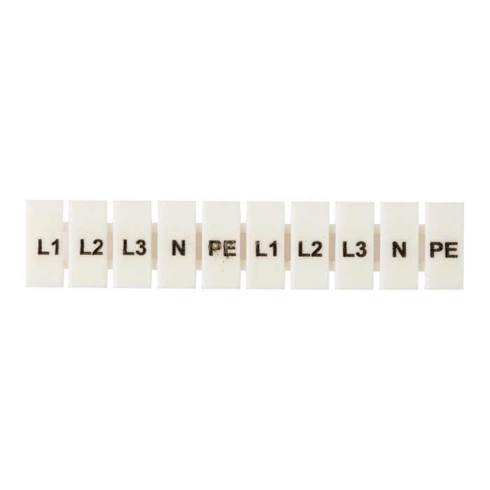 На фото: маркеры для jxb-st 2,5 с символами "l1, l2, l3, n, pe" (100 шт.) ekf ЭКФ