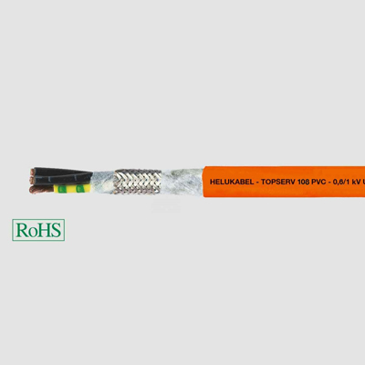 На фото: кабель силовой гибкий topserv 108 pvc (4g2,5qmm) HELUKABEL 