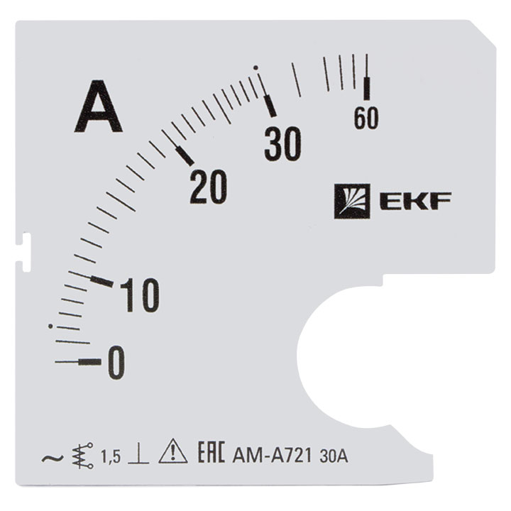 На фото: шкала сменная для a721 30/5а-1,5 ekf ЭКФ (ЕКФ)