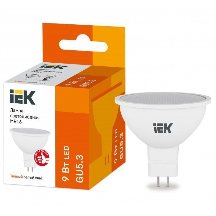 На фото: LED лампы и светильники lle-mr16-9-230-30-gu5 IEK (ИЭК) 