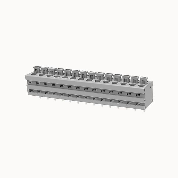 На фото клеммник нажимной на плату DG211V-5.0-14P-11-00Z(H) DEGSON (Дегсон) 