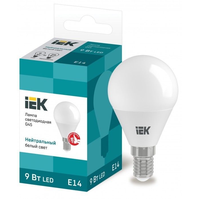 На фото: LED лампы и светильники lle-g45-9-230-40-e14 IEK (ИЭК) 