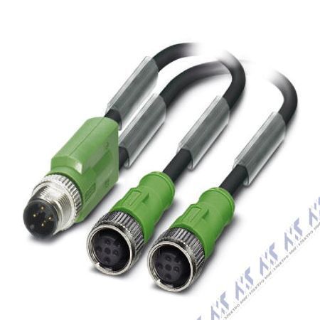 кабели с установленными разъемами sac-3p-m12y/2x1,0-140/m12fs