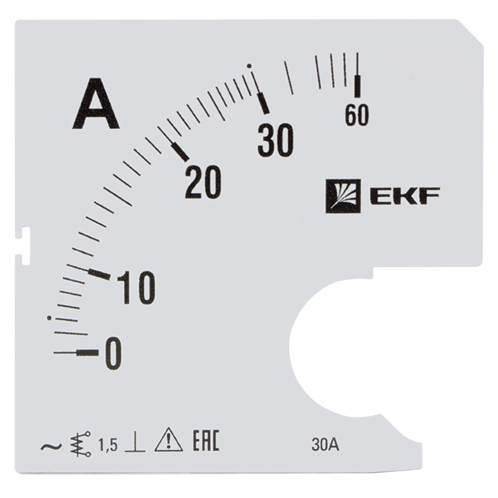 На фото: шкала сменная для a961 30/5а-1,5 ekf ЭКФ (ЕКФ)