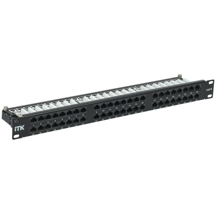 На фото: патч панели pp48-1uc06u-d05h IEK (ИЭК)