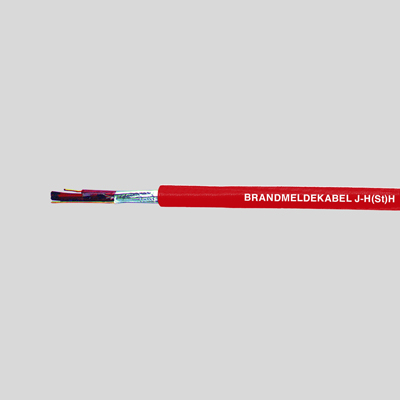 На фото: для пожарной сигнализации j-h(st)h bd brandmelde-для внутренней прокладкиk. 4x2x0,8 мм, красный HELUKABEL