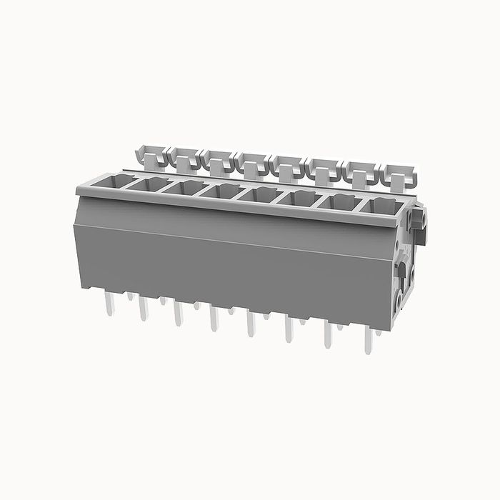 На фото клеммник нажимной на плату DG242V-5.0-08P-11-00Z(H) DEGSON (Дегсон) 