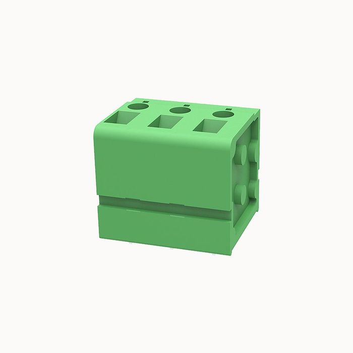 На фото клеммник нажимной на плату DG105V-7.5-03P-14-00Z(H) DEGSON (Дегсон) 