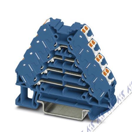 Многоуровневые клеммы зажим push-in ptrv 4 bu/wh