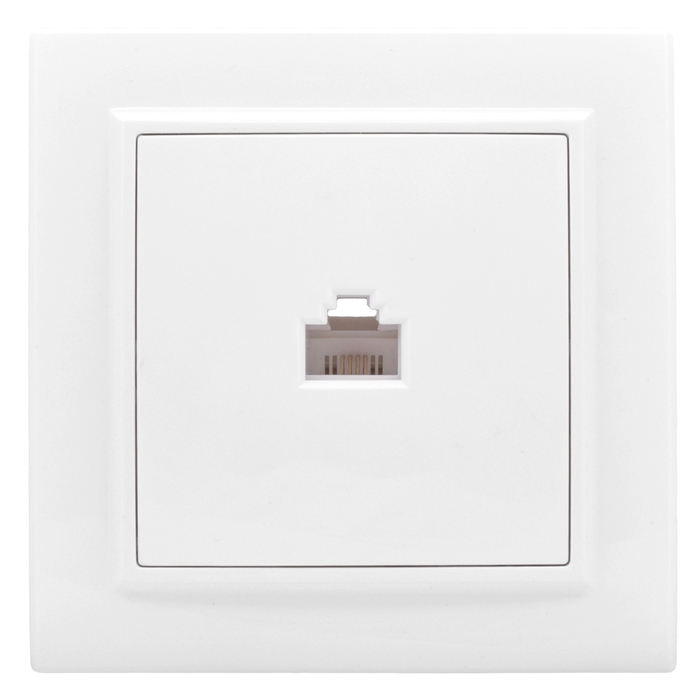 На фото: минск розетка rj-45 1-местная сп белая ekf ЭКФ (ЕКФ)