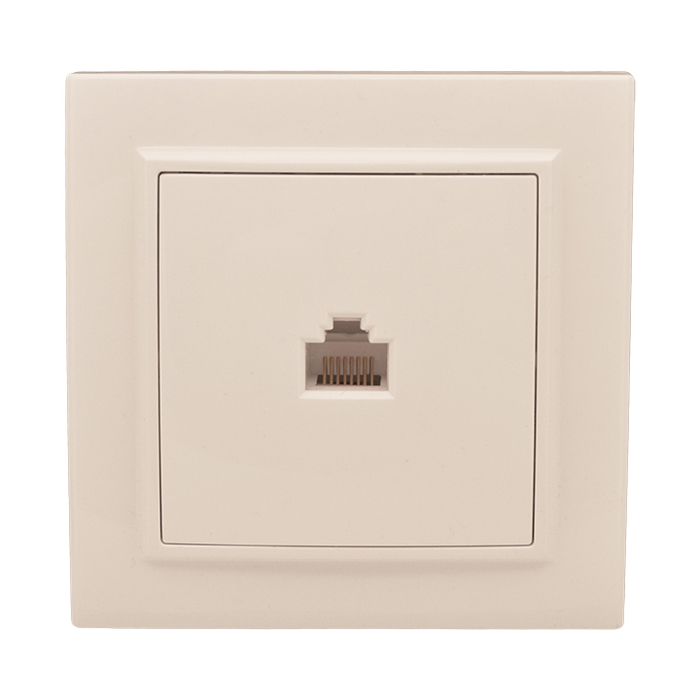 На фото: минск розетка rj-45 1-мест. сп бежевый ekf ЭКФ (ЕКФ)