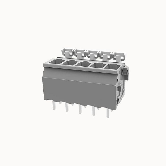 На фото клеммник нажимной на плату DG242V-5.08-05P-11-00Z(H) DEGSON (Дегсон) 
