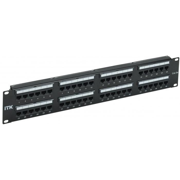 На фото: патч панели pp48-2uc5eu-d05l IEK (ИЭК)