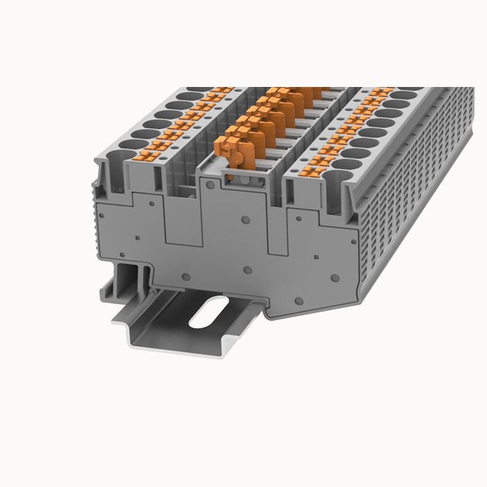 На фото: пружинные клеммы ds6-mt-01p-11-00a(h) DEGSON (Дегсон) 
