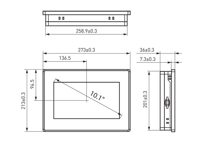 Габаритные размеры RSC-10E