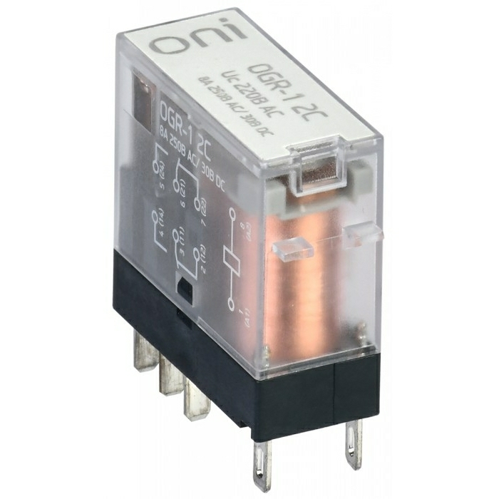На фото: реле ogr-1-2c-ac220v-l-b ONI