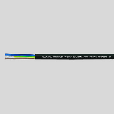 На фото: термостойкий кабель thermflex 180 ewkf thermflex 180 ewkf. 5g4.0 кв.мм HELUKABEL (Хелукабель)