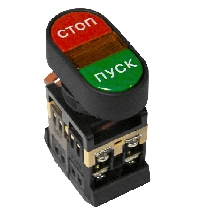 На фото: кнопка apbb-22n "пуск-стоп" овальная 220в no+nc ekf ЭКФ (ЕКФ)