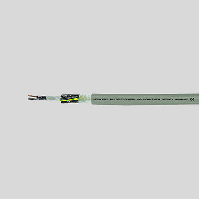 На фото: контрольный кабель с медными жилами multiflex 512-pur 12g0,5 кв.мм HELUKABEL (Хелукабель)