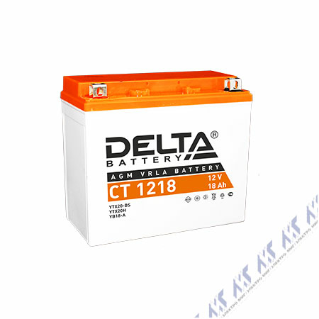 На фото: аккумуляторы ct 1218 DELTA (АКБ ДЕЛЬТА)