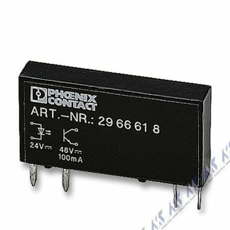 На фото: одиночное реле opt-60dc/ 24dc/ 2 Phoenix Contact (миниатюрное силовое) 