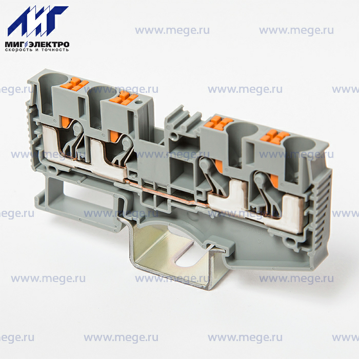 На фото: проходные пружинные клеммы ds6-qu-01p-11-00a(h) DEGSON (Дегсон) 