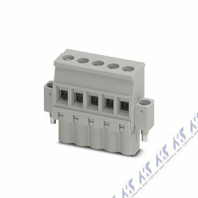 На фото: штекерные разъемы для печатных плат bcvp-508wf-11 gn Phoenix Contact