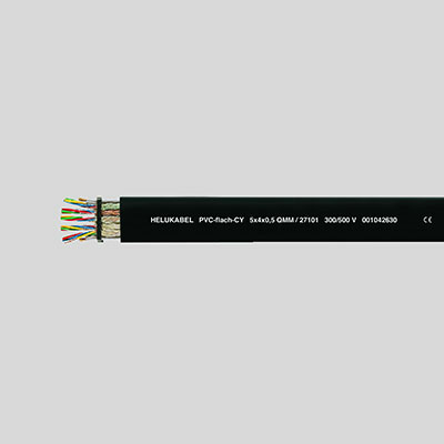 На фото: плоский кабель pvc-flach-cy 4g1,5 кв.мм HELUKABEL (Хелукабель)