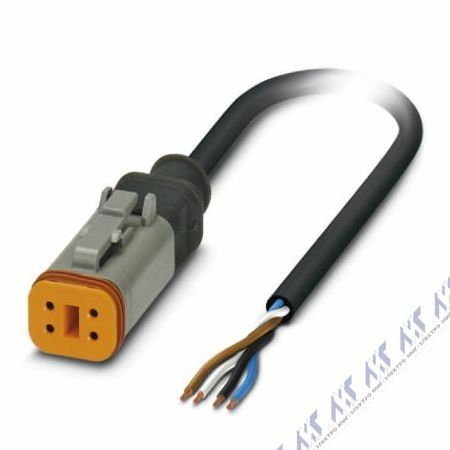 кабели с установленными разъемами sac-4p- 1,5-pur/dtfs