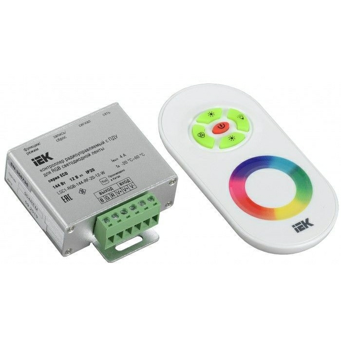 На фото: лента светодиодная lsc1-rgb-144-rf-20-12-w IEK (ИЭК)