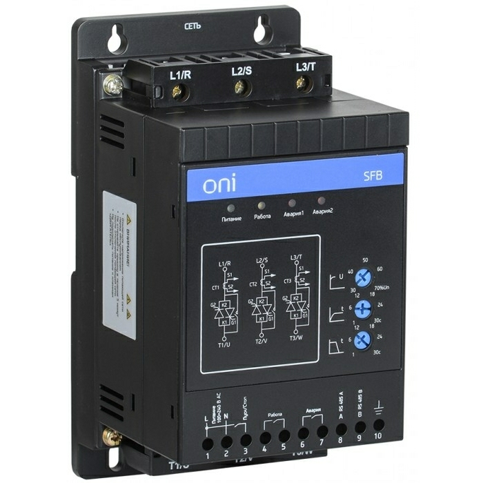 Плавный пуск электродвигателя марки ONI sfb-33-c075-a-10 - УПП