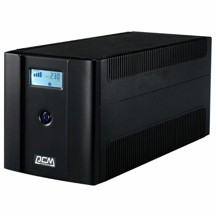 На фото: ИБП источник бесперебойного питания rpt-1500ap lcd POWERCOM дома/офиса/рабочих станций (линейно-интерактивный ИБП) 