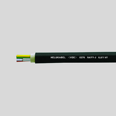На фото: силовой кабель медный nayy-j 4x120 кв.мм/se HELUKABEL
