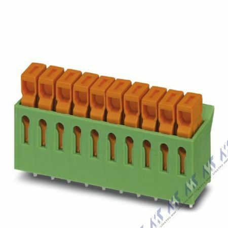 На фото: клеммные блоки для печатного монтажа idc 0,3/ 8-3,81 Phoenix Contact